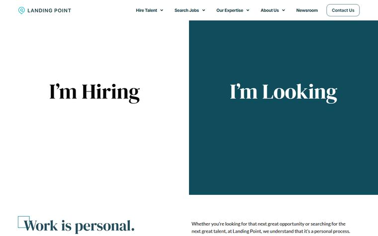 Landing Point homepage